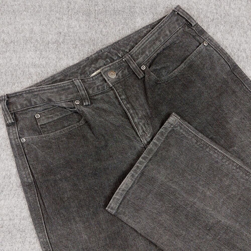 Duluth Trading Flex Bootcut Jeans Womens Size 12x35 (Fit 34x34) Black Mid-Rise